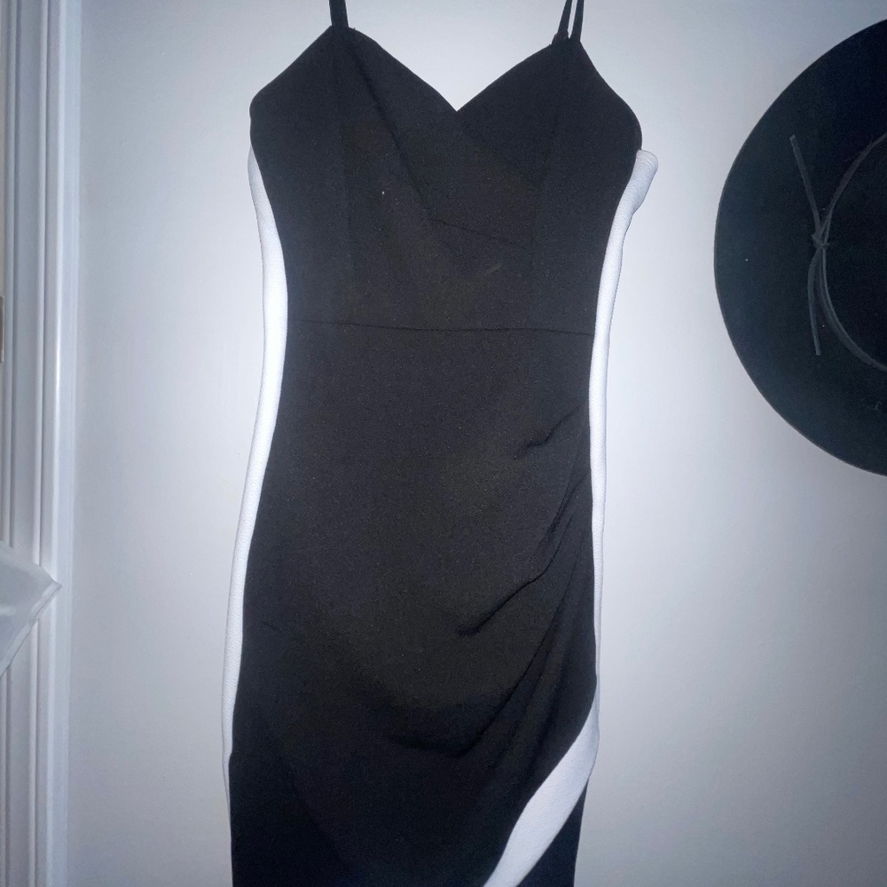 Black and White Wrap Dress